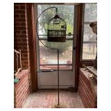 Metal Birdcage on Arched Floor Stand