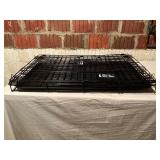 Black Metal Pet Crate with Plastic Tray by Petmate