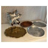 Assorted Decorative Trays in Various Materials