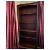 Tall Wooden Bookshelf With Five Shelves