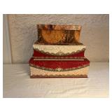 Set of Three Decorative Holiday Gift Boxes