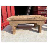 Rustic Handmade Wooden Footstool