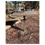 Ornate Cast Iron Table Base with Metal Top