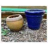 Pair of Ceramic Garden Planters
