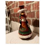 Metal Holiday Goose Figurine with Top Hat