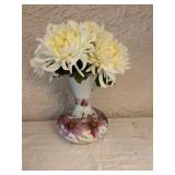 Hand-Painted Floral Porcelain Vase