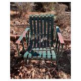 Metal Slatted Outdoor Armchair