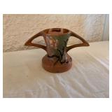 Roseville Pottery Magnolia Pattern Dual-Handled Va