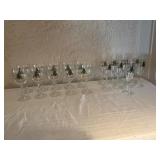 Set of Holiday-Themed Stemware with Tree Motif