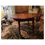 Mahogany Drop-Leaf Dining Table with Leaves