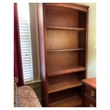 Tall Oak Bookshelf with Four Adjustable Shelves