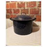 Speckled Enamel Stockpot with Lid and Rack