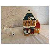 Lighted Ceramic Apothecary and Shoe Shine Shop Fig