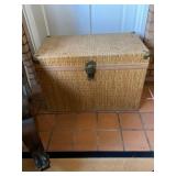 Woven-Style Storage Trunk with Metal Hardware