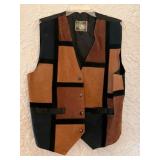 Patchwork Suede and Leather Vest by Lears L