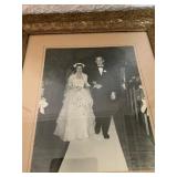 Ornate Gilded Wood Frame with Vintage Wedding Phot