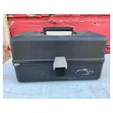 Plastic Tackle Box with Fishing Lures and Accessor