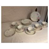 Set of Rossetti Spring Violets China Cups, Saucers