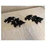 Pair of Cast Iron Wall-Mounted Candle Holders