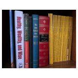 Collection Of Books And National Geographic Magazi