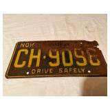 Vintage North Carolina License Plate with CH-9056