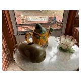 Decorative Ceramic Watering Pot, Glass Tealight Ho