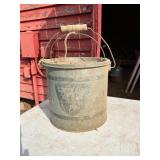 Galvanized Metal Poultry Feeder and Gathering Buck