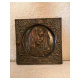 Metal Plaque Depicting Religious Figure