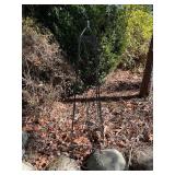 Black Metal Garden Trellis with Finial Top