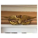 Decorative Metal Wall Plaque with Eagle and Shield