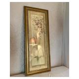 Framed Botanical Print of Orchid with Gold-Tone Fr