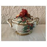 Fitz and Floyd Ceramic Holiday Serving Pieces with