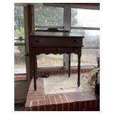 Wood Writing Desk with Pull-Out Drawer and Roll-To