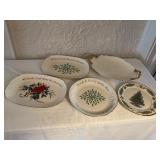 Lenox Christmas-Themed Serving Platters