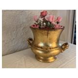 GOLD VASE WITH FLOWERS