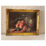 Framed Still Life Painting by T. Battelet, Signed