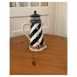 Lighthouse-Shaped Ceramic Teapot by Flowers, Inc.