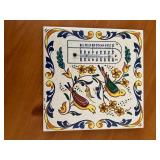 Hand-Painted Ceramic Thermometer Tile