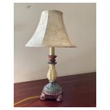 Decorative Table Lamp with Painted Base and Fabric