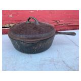 Vintage Cast Iron Skillet with Domed Lid