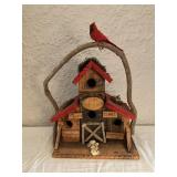 LITTLE RED BARN BIRD HOUSE