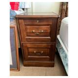 Wooden 2-Drawer Filing Cabinet with Handles