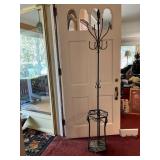 Black Metal Freestanding Coat Rack