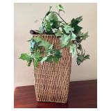 Handwoven Wicker Wall Basket With Handle