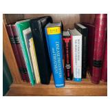 Collection of Hardcover Books and Binders on Vario