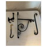 Assorted Metal Hooks and Brackets Set