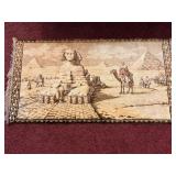 Woven Textile Depicting the Sphinx and Pyramids by