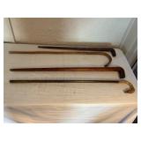 Collection Of Four Wooden Walking Canes