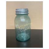 # 13 Ball Perfect Mason Blue Glass Jar with Zinc L