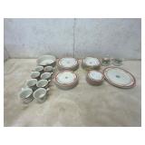 Pontesa Ironstone 44-Piece Dinnerware Set with Flo